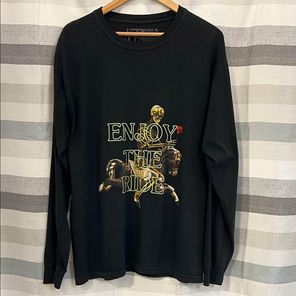 Travis Scott Astroworld Enjoy The Ride Long Sleeve Graphic Tee Shirt